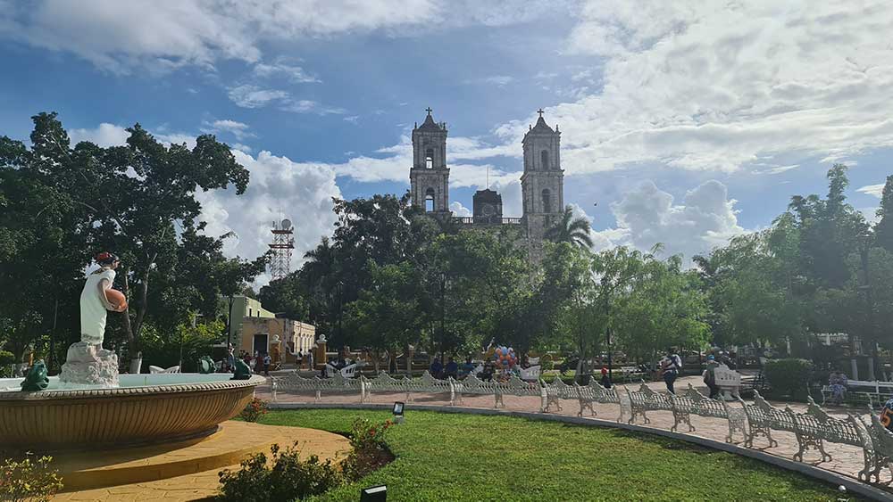 Historické centrum mesta Valladolid, Yucatán. Mexiko