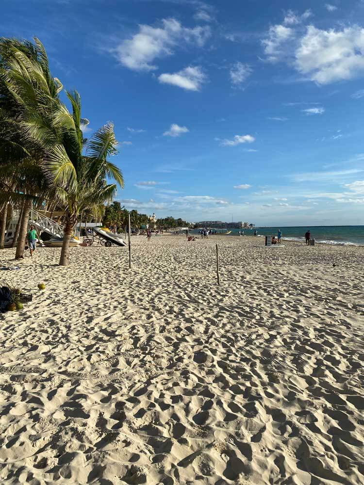 Pláž v Playa del Carmen, Mexiko